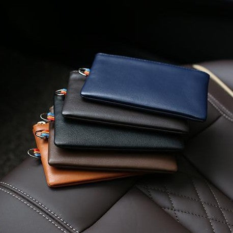Zippered Leather Cardholder Kalsten