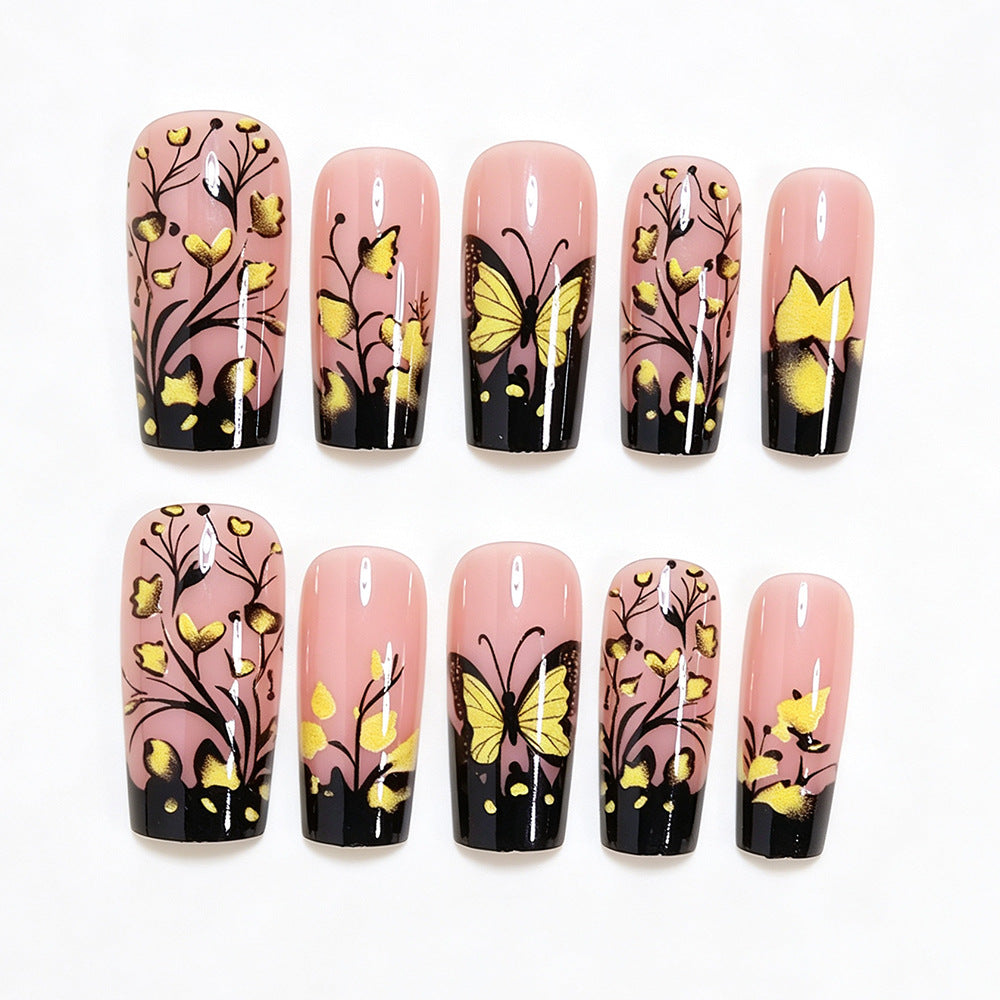Butterfly Floral Nail Art Design Kalsten