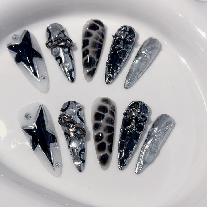 Gothic Themed Press-On Nail Set