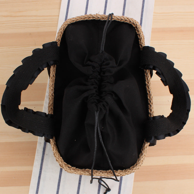 Handbag Made of Woven Material with Elegant Carrying Handles Kalsten