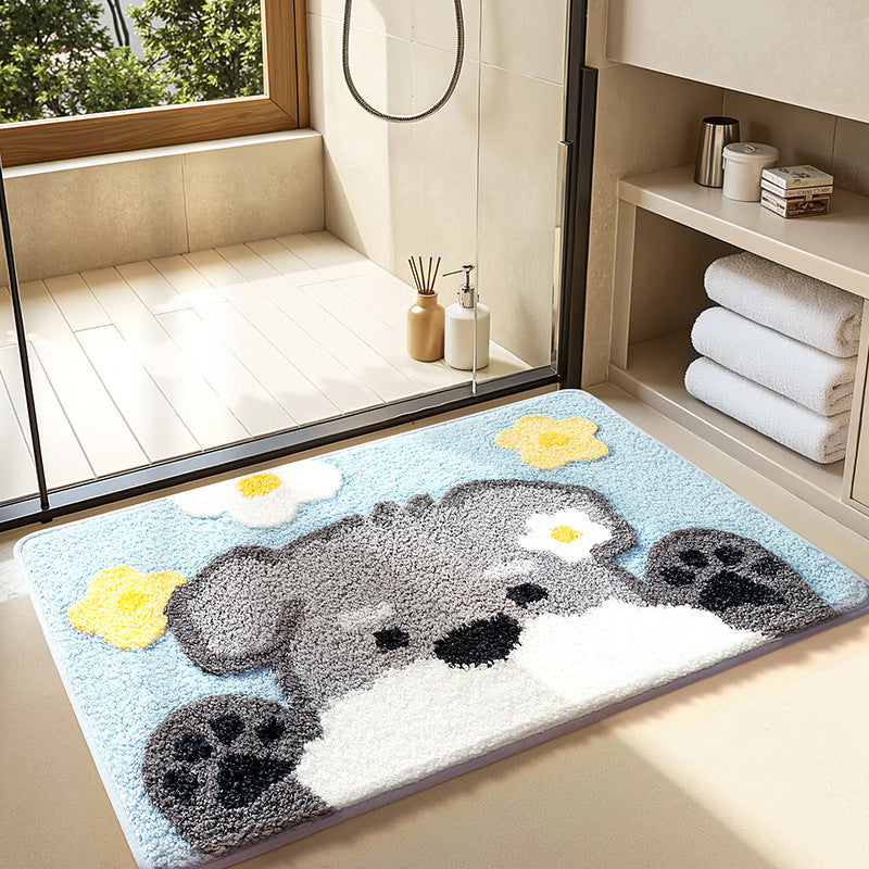 Playful Cartoon Pet Bath Mat Kalsten