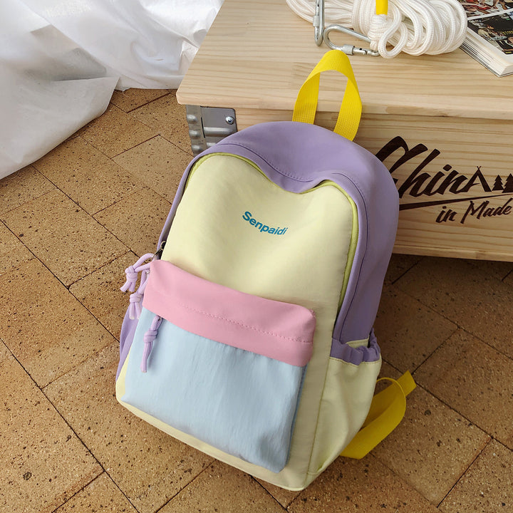 Colorful Multi-Pocket School Backpack
