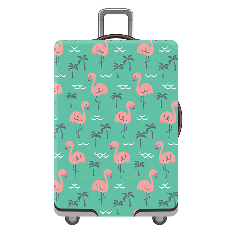 Women's Hard Shell Suitcase with Playful Flamingo Design Kalsten