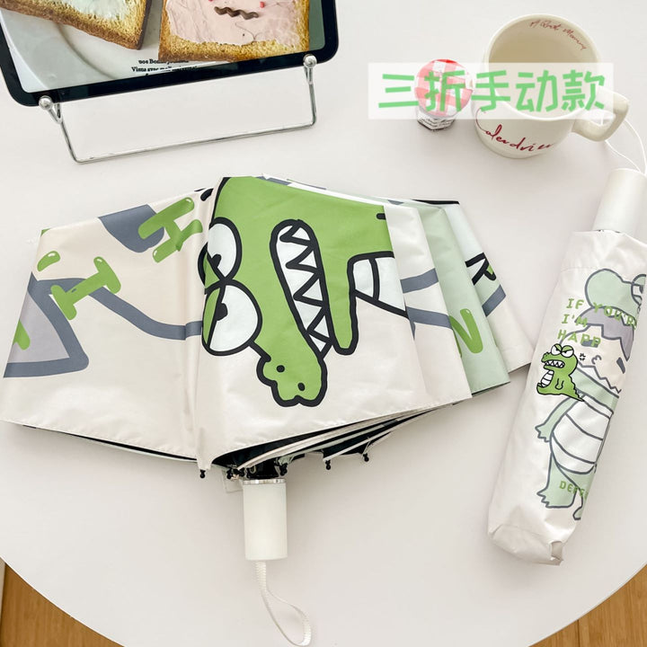 Ladies practical folding umbrella with innovative drip design Kalsten