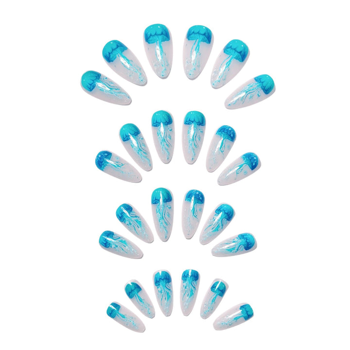 Artistic Jellyfish Design Nail Art Kalsten