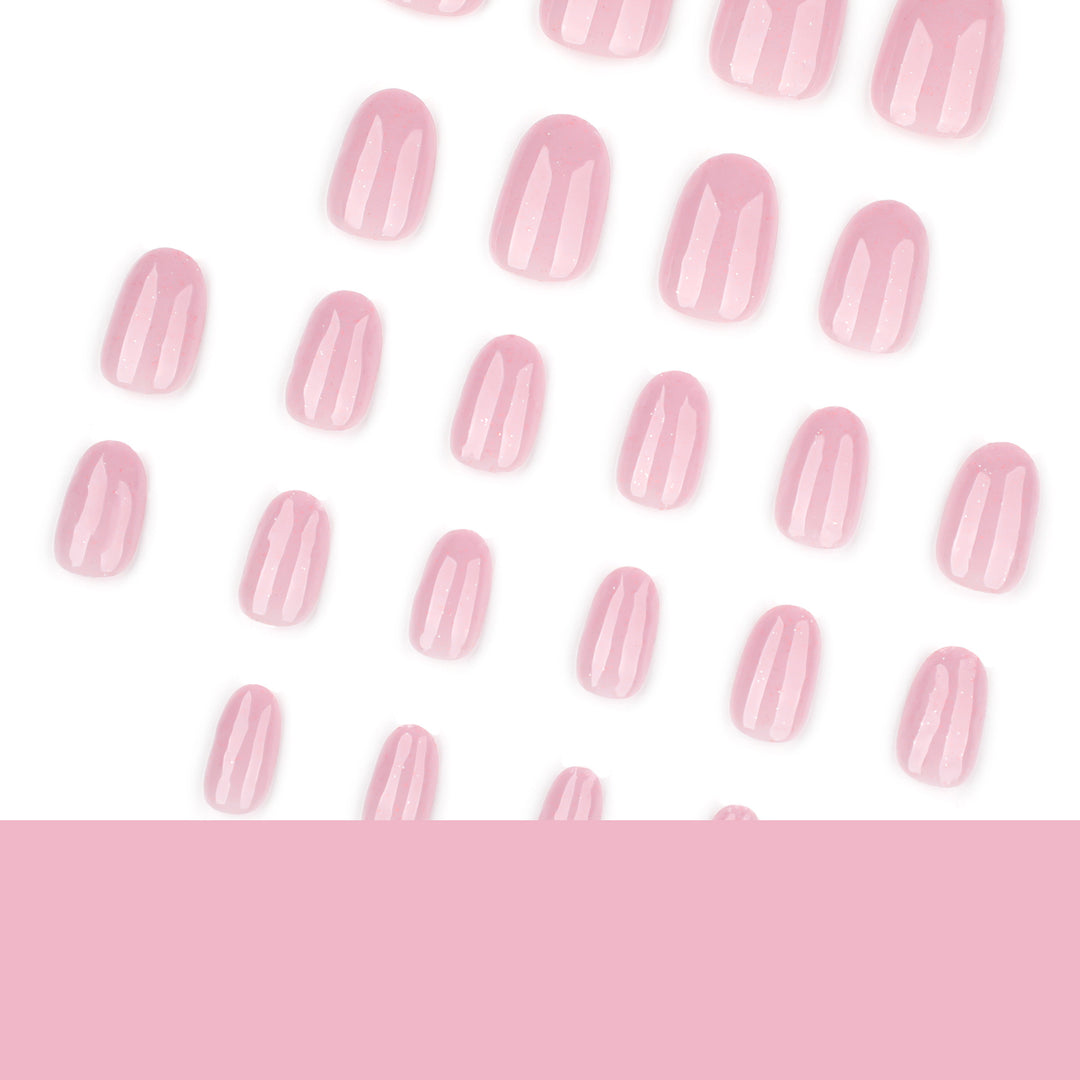 Artificial nail extensions with glitter accents Kalsten