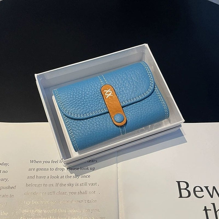Textured Leather Tri-Fold Wallet Kalsten