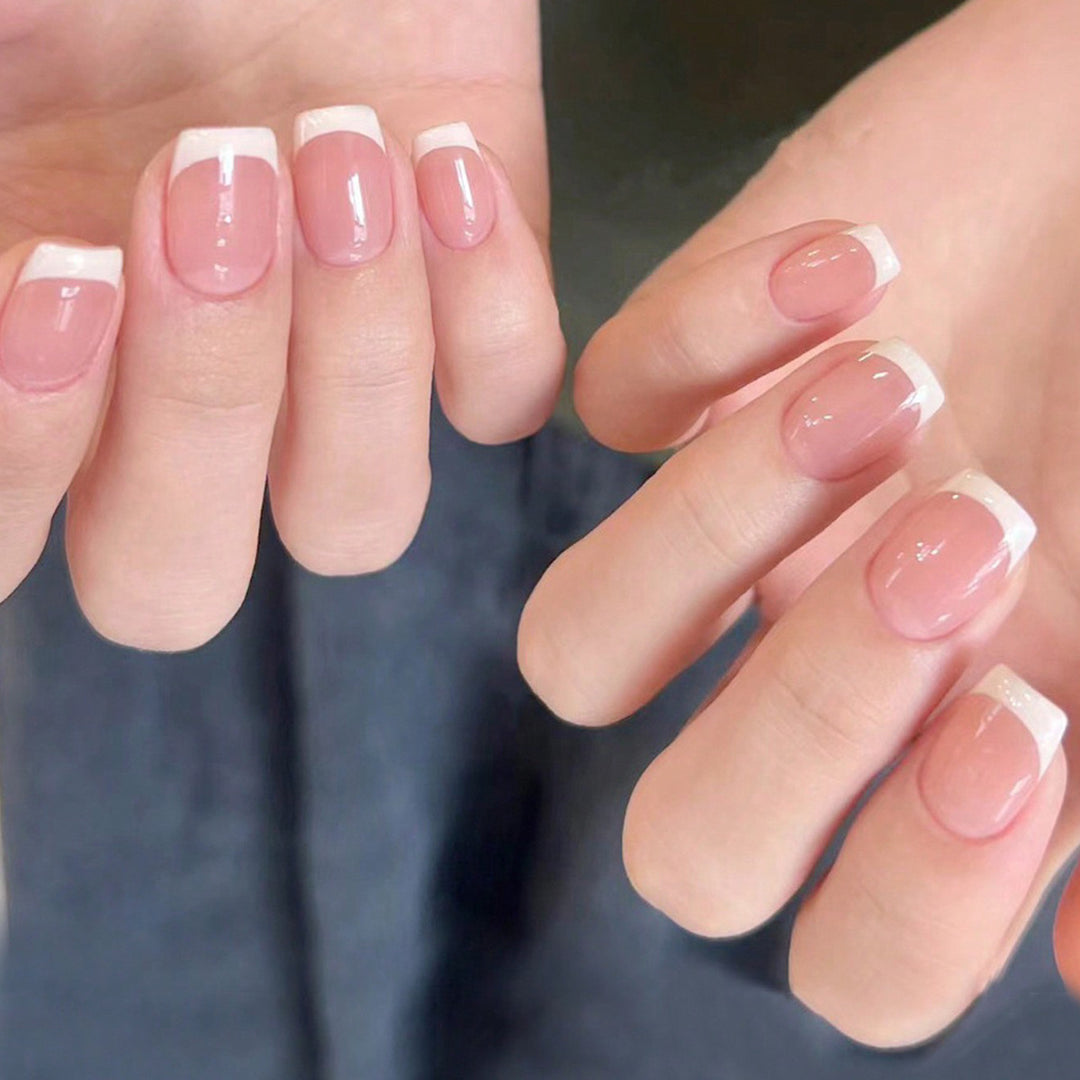 French Tip Acrylic Nail Set Kalsten