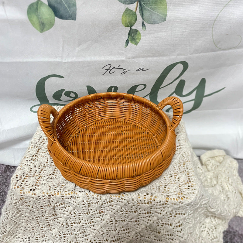 Handmade Natural Woven Serving Tray Kalsten