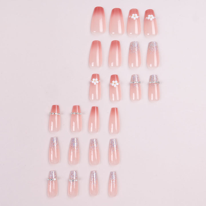 Decorative Floral Press-On Nail Art Set