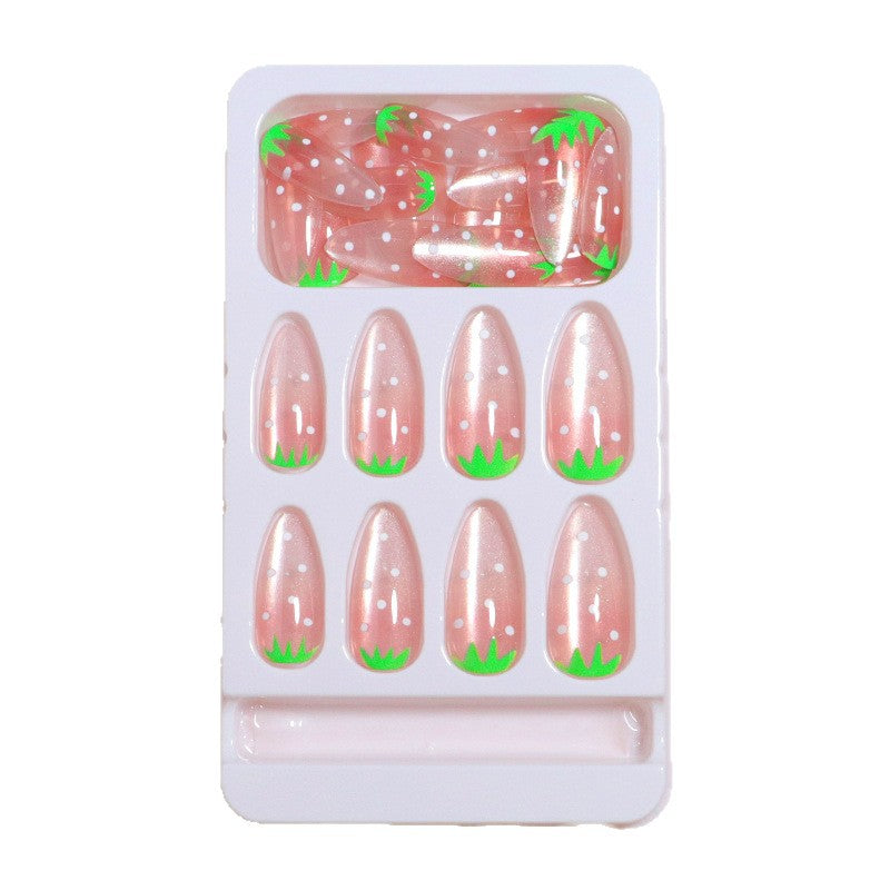 Strawberry-Inspired Artistic Press-On Nail Set Kalsten