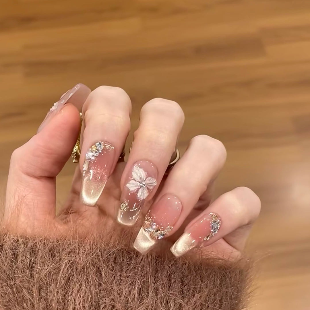 Floral Design Press-On Nail Set Kalsten