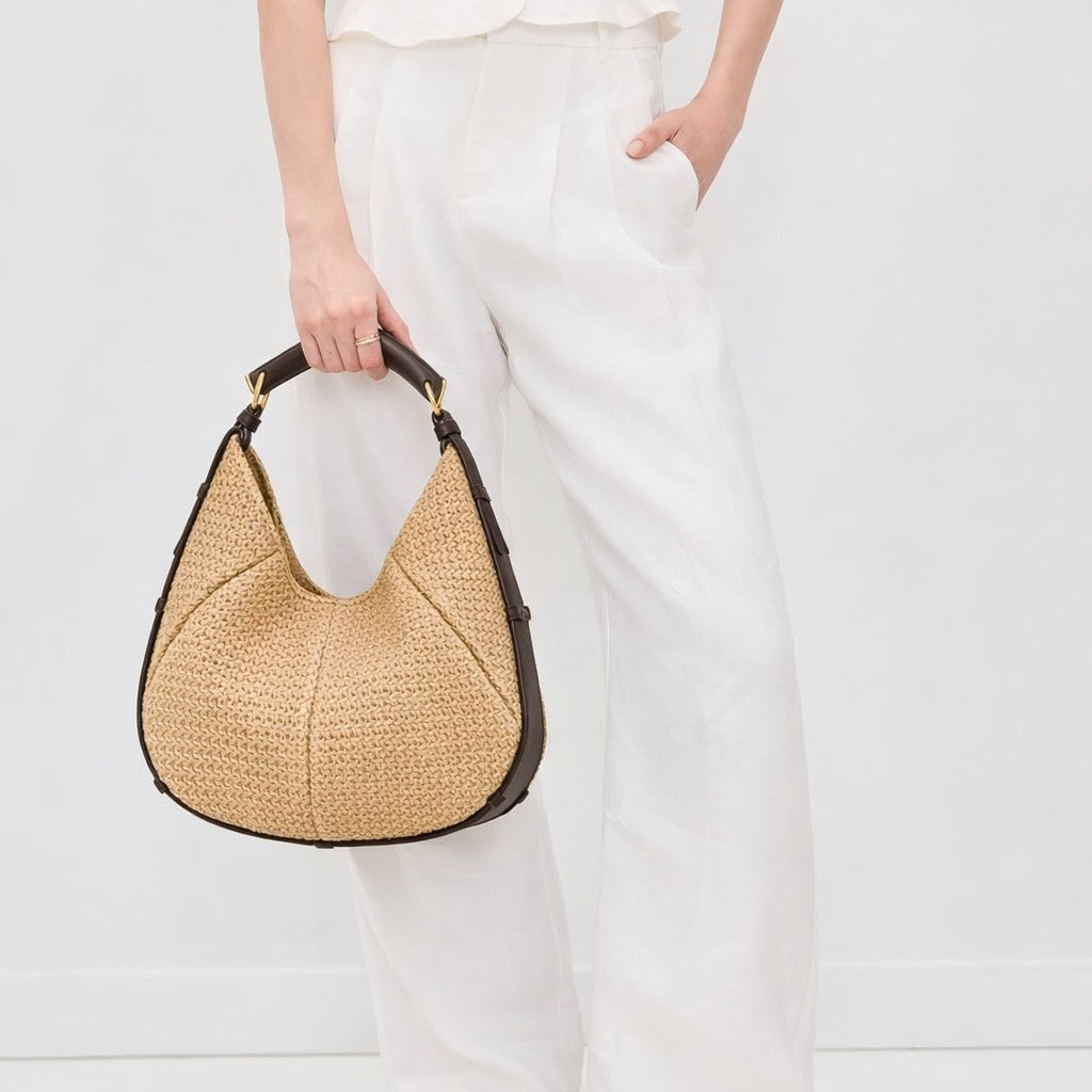 Artisan Woven Straw Handbag