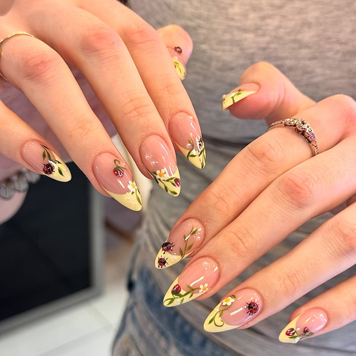 Premium Floral Design Press-On Nails Kalsten