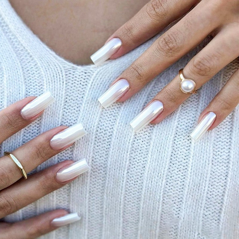 Glossy Almond-Shaped Press-On Nail Kit