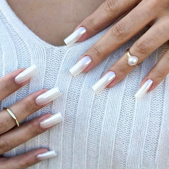 Glossy Almond-Shaped Press-On Nail Kit