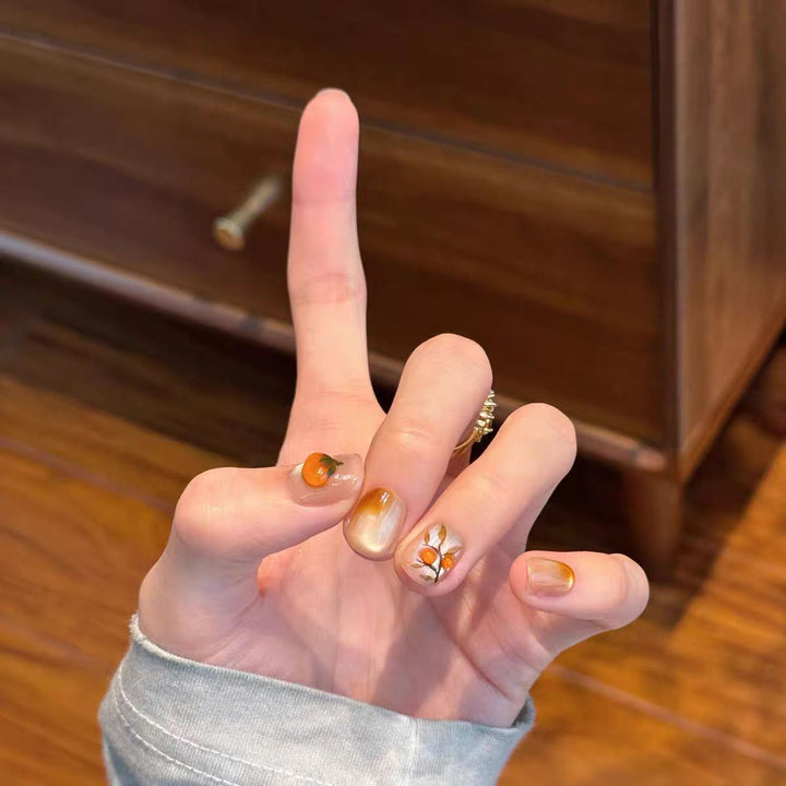 Artistic Floral Press-On Nail Design Kalsten