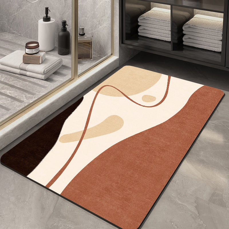 Abstract Pattern Non-Slip Bath Mat Kalsten