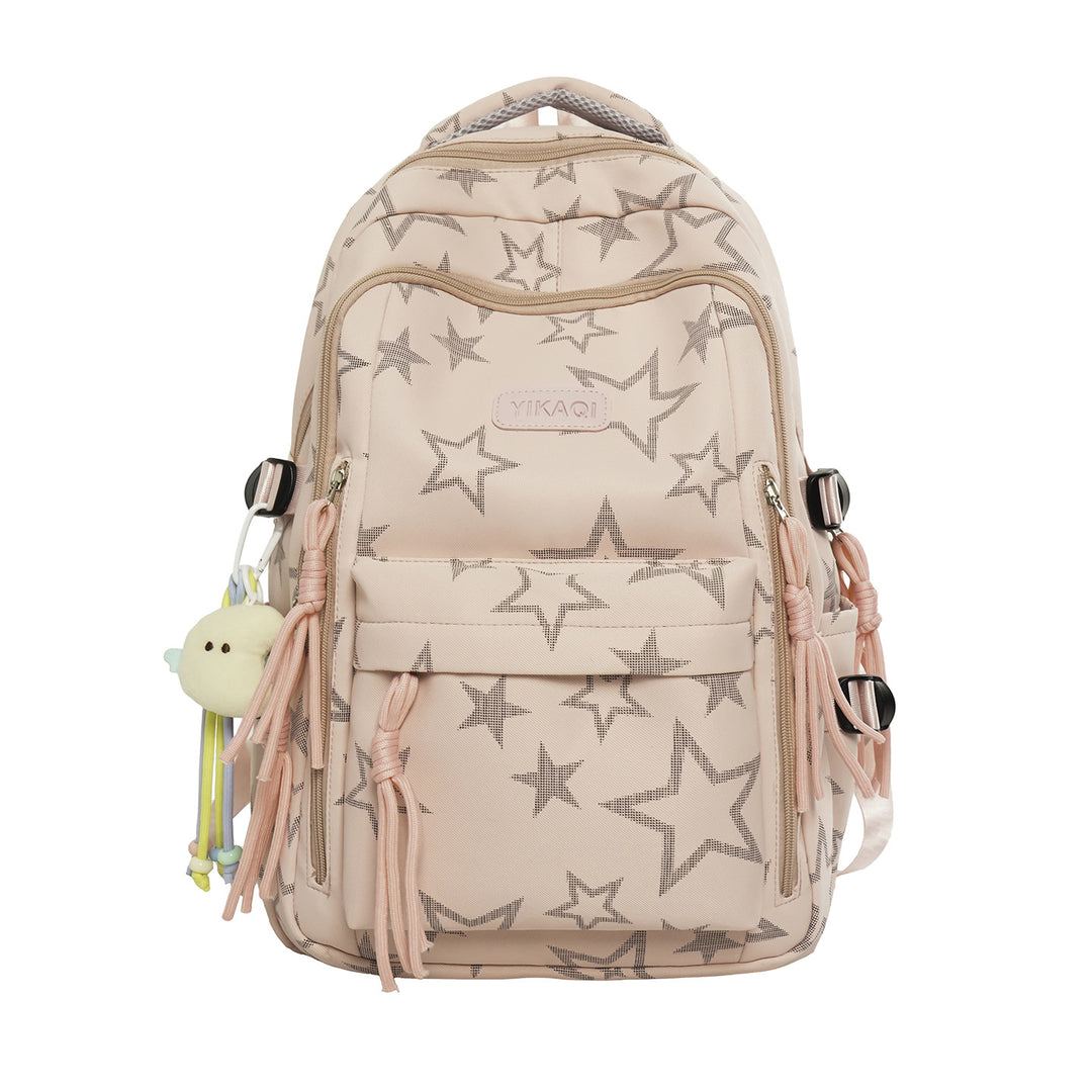 Stylish Star-Printed School Backpack Kalsten