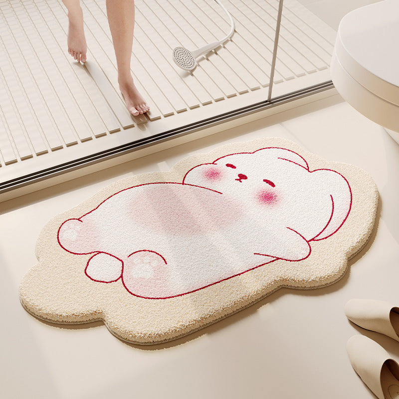 Cute Cow-Themed Bath Mat