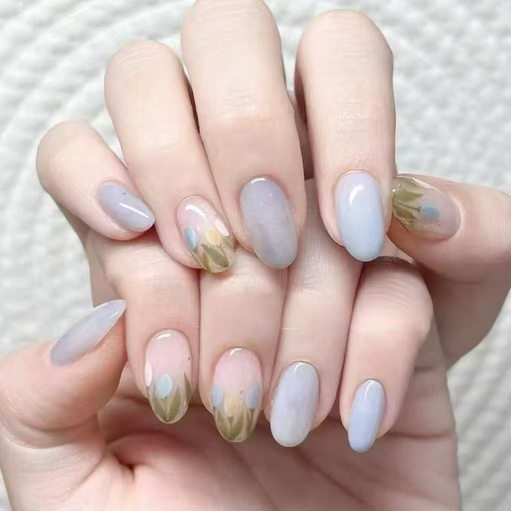 Whimsical Bunny-Themed Press-On Nail Art Set Kalsten