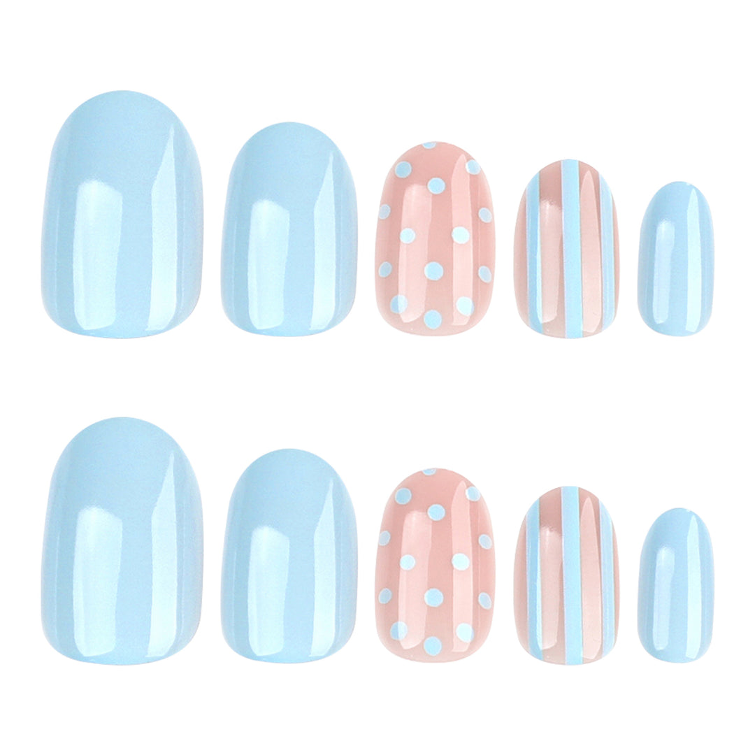 Creative Nail Art with Dots and Stripes Kalsten