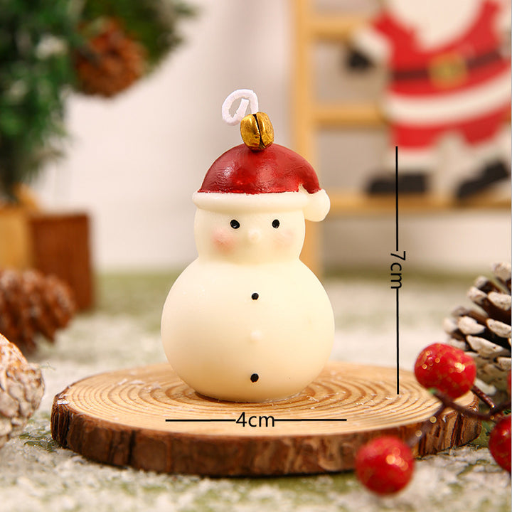 Mini Hand-Poured Santa Figurine Decorative Wax Candle