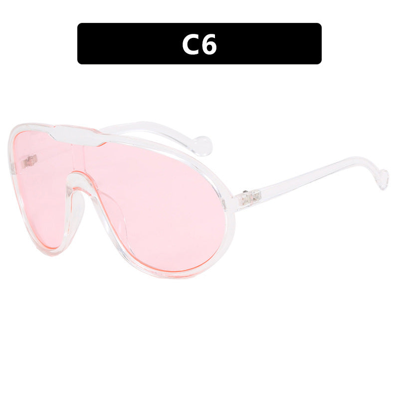 Women’s sporty sunglasses with wide frame and yellow lenses Kalsten