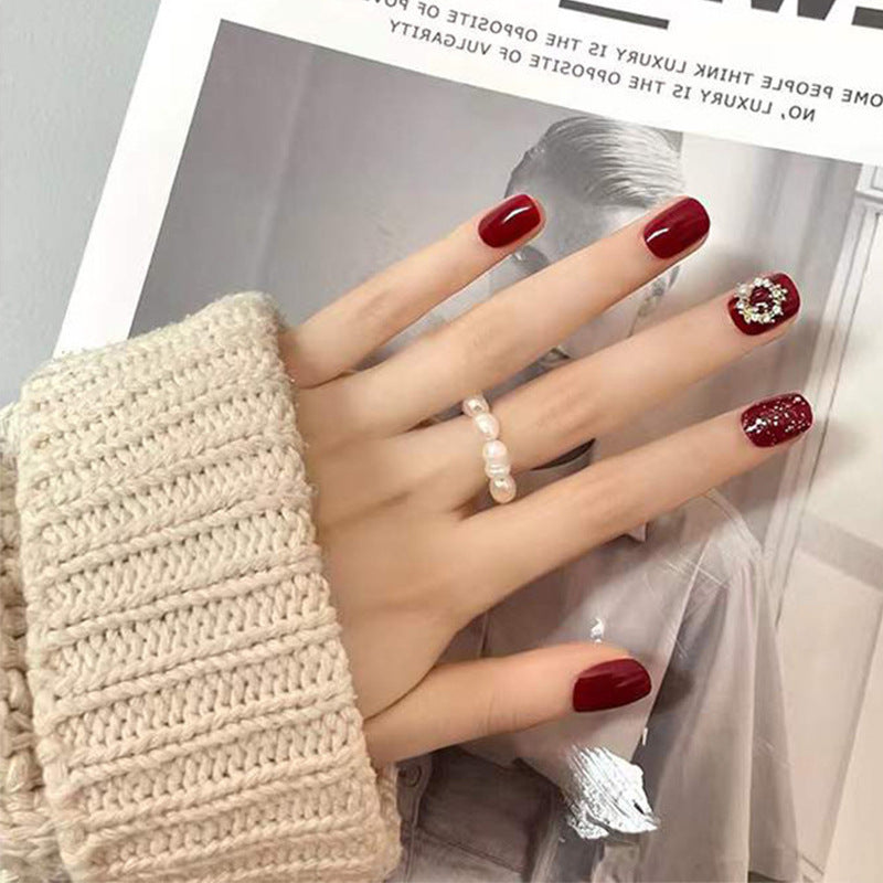 Decorative Rhinestone Press-On Nail Art