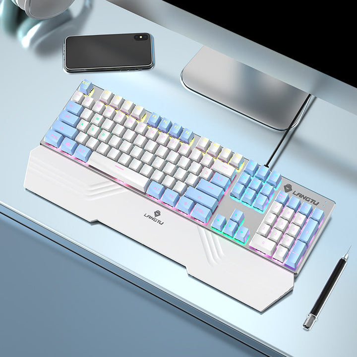 Wired Mechanical Keyboard with RGB Lighting Effects Kalsten