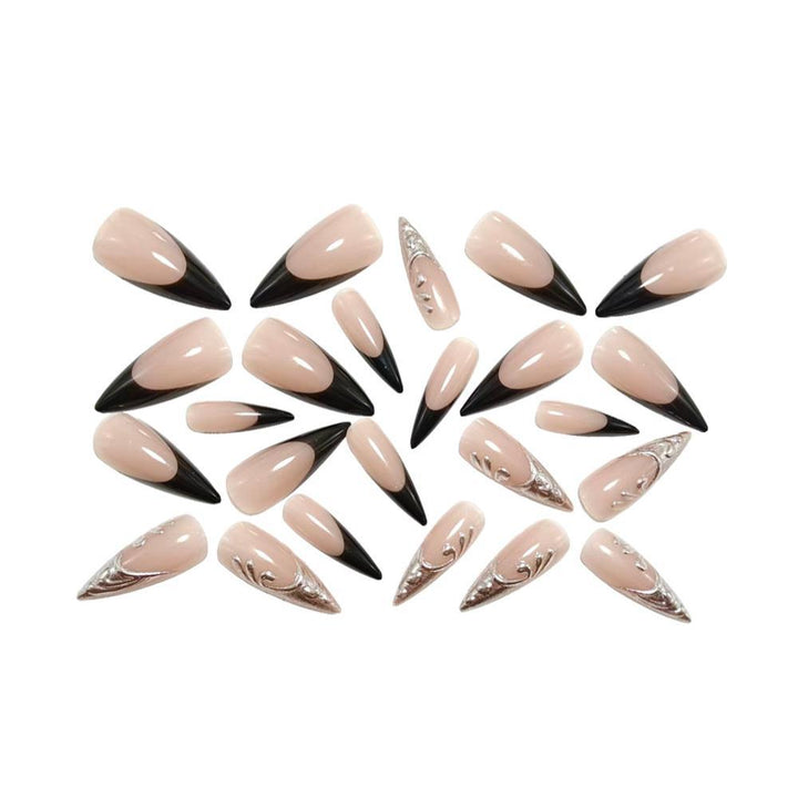 Elegant Nail Art with Metallic Design Kalsten