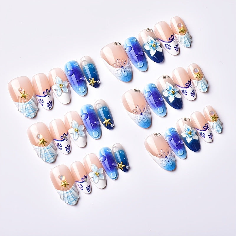 Decorative Floral Press-On Nails Kalsten