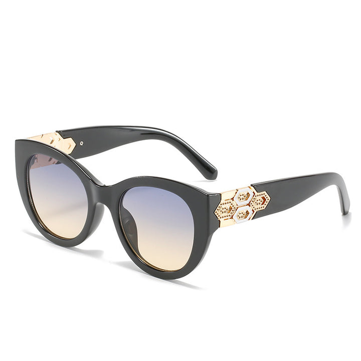 Fashion-Forward Cat-Eye Sunglasses with Decorative Accents Kalsten
