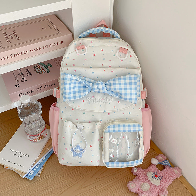Cute Bow-Embellished School Backpack Kalsten
