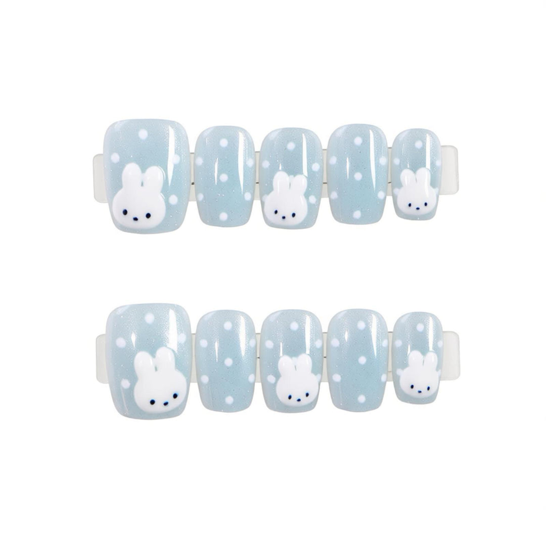 Whimsical Bunny-Themed Press-On Nail Art Set Kalsten