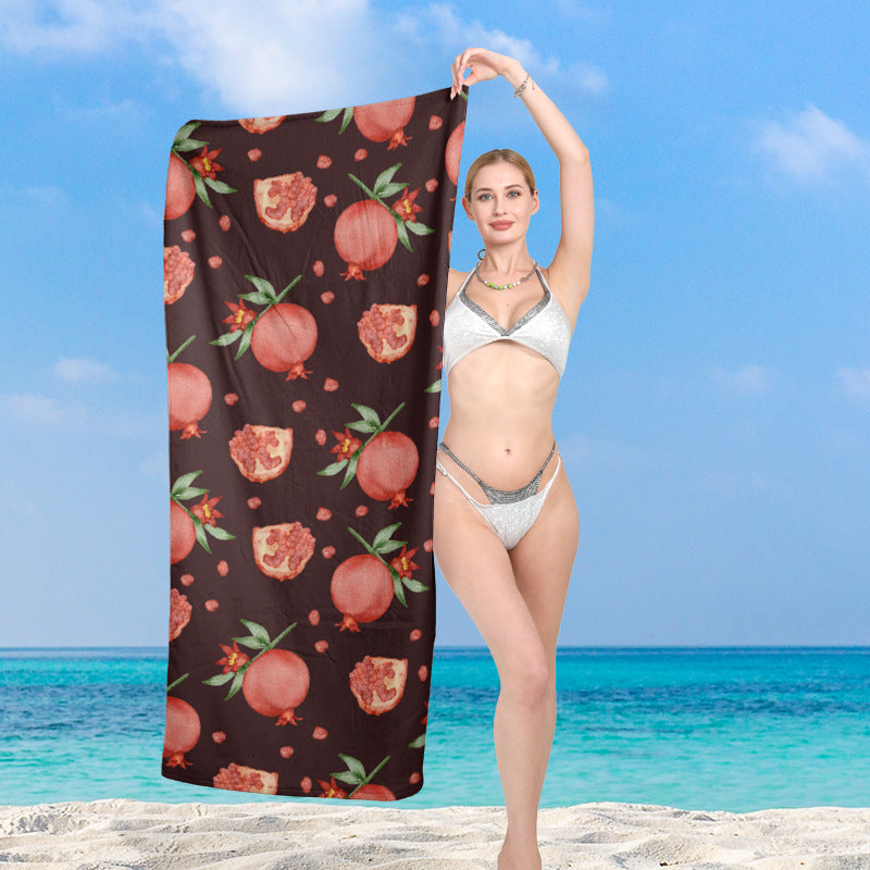 Beach towel with vibrant floral pattern and skin-friendly material Kalsten