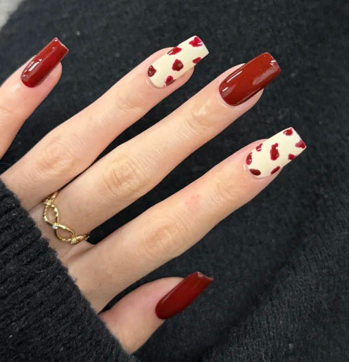 Artistic Heart Pattern Nail Art Extensions Kalsten