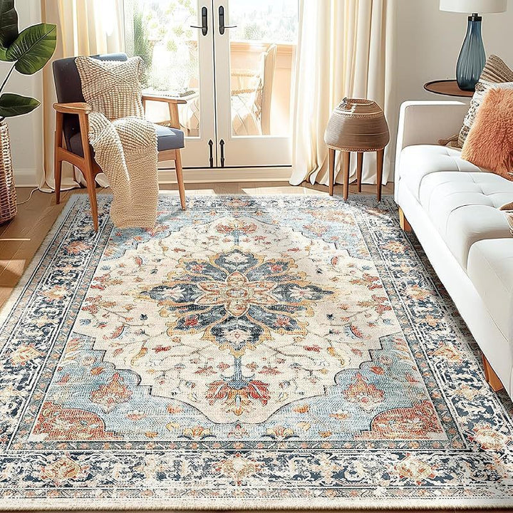 Elegant Floral Pattern Area Rug Kalsten