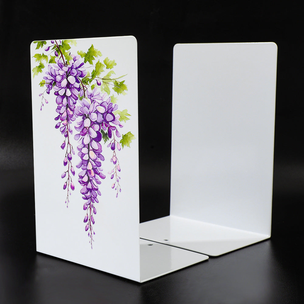 Decorative Wisteria Themed Bookends