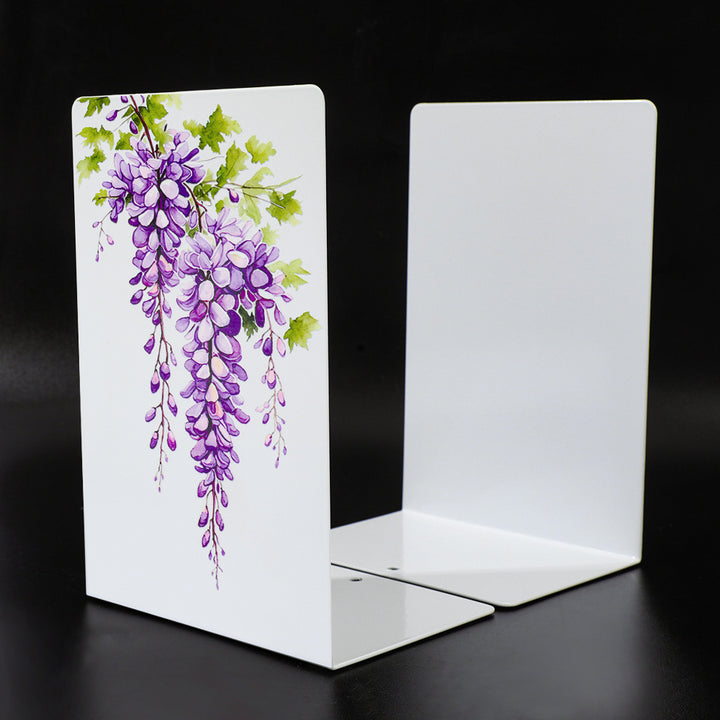 Decorative Wisteria Themed Bookends