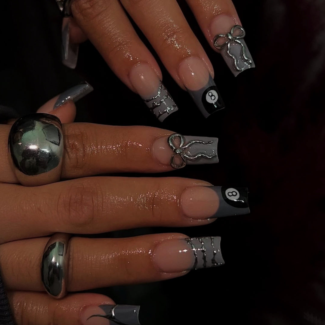 Artistic Patterned Press-On Nail Art Kalsten