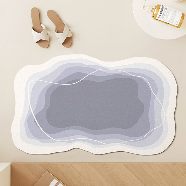 Modern Abstract Contoured Bath Mat