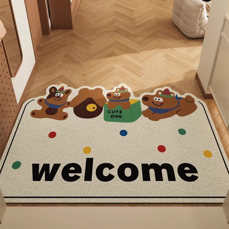 Cute Bear Pattern Doormat for Home Entryway