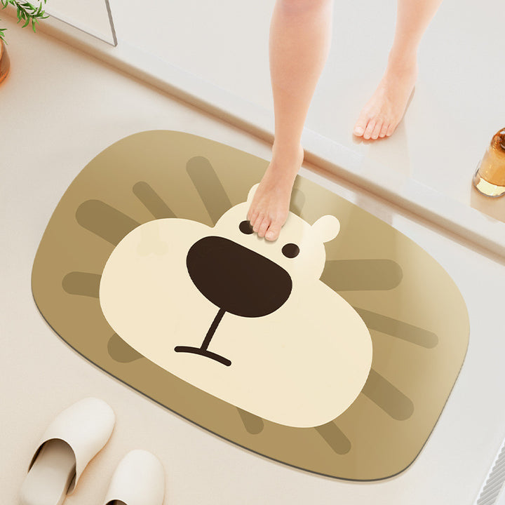 Adorable Animal-Themed Bath Mat Kalsten