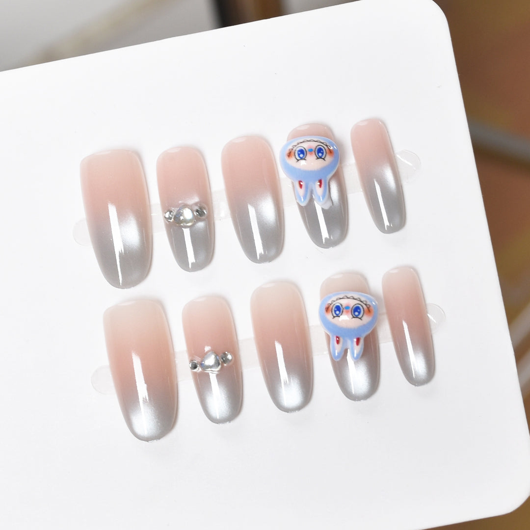 Artistic Ocean-Inspired Press-On Nail Design Kalsten