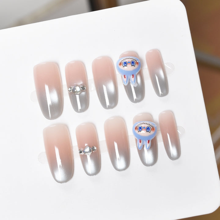 Artistic Ocean-Inspired Press-On Nail Design Kalsten