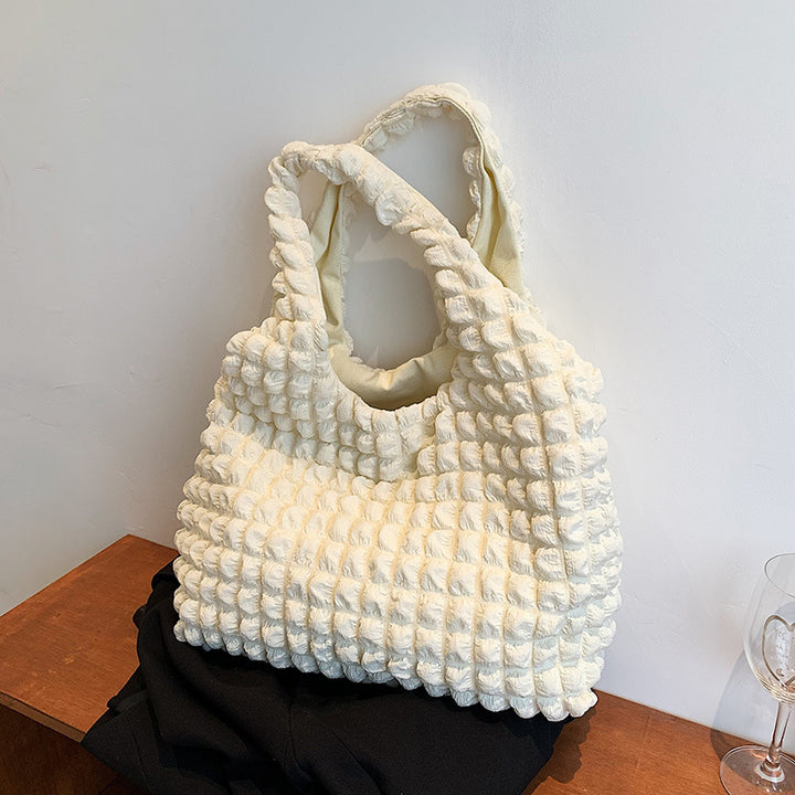 Cozy Textured Shoulder Tote