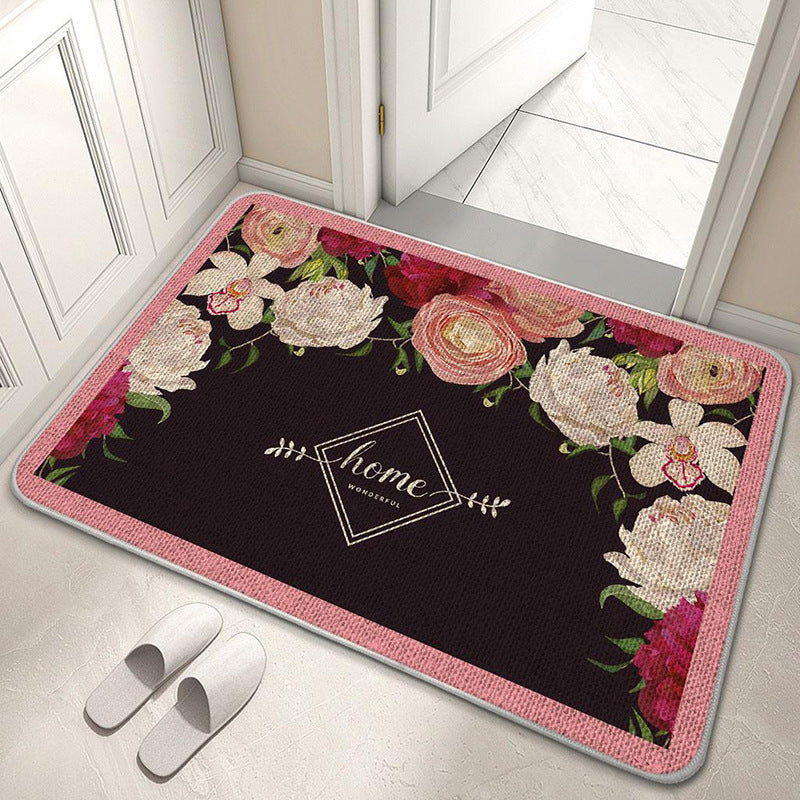 Decorative Floral Welcome Mat Kalsten