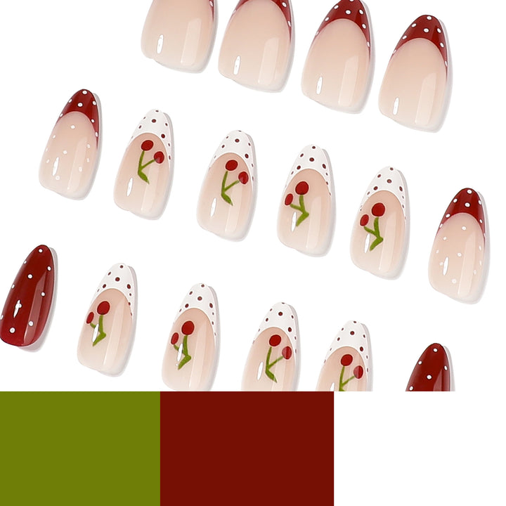 Artful Nail Extensions with Fruity Cherry Design Kalsten