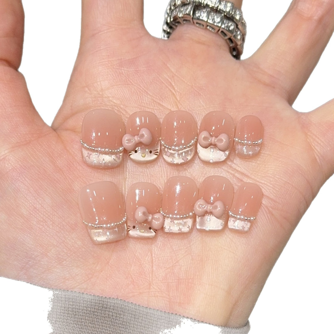 Artificial Nail Art Tips with Playful Design Kalsten